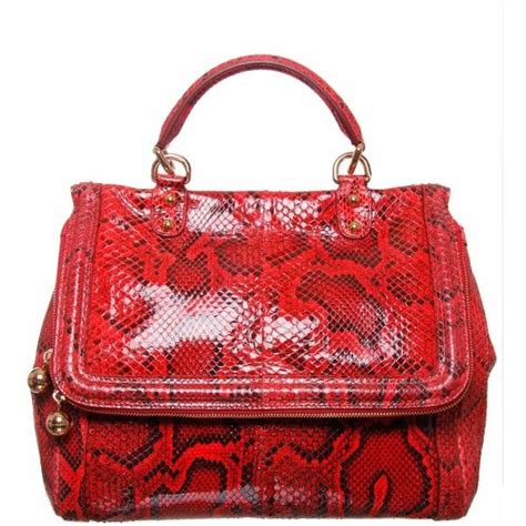 dolce gabbana red snakeskin purse|More.